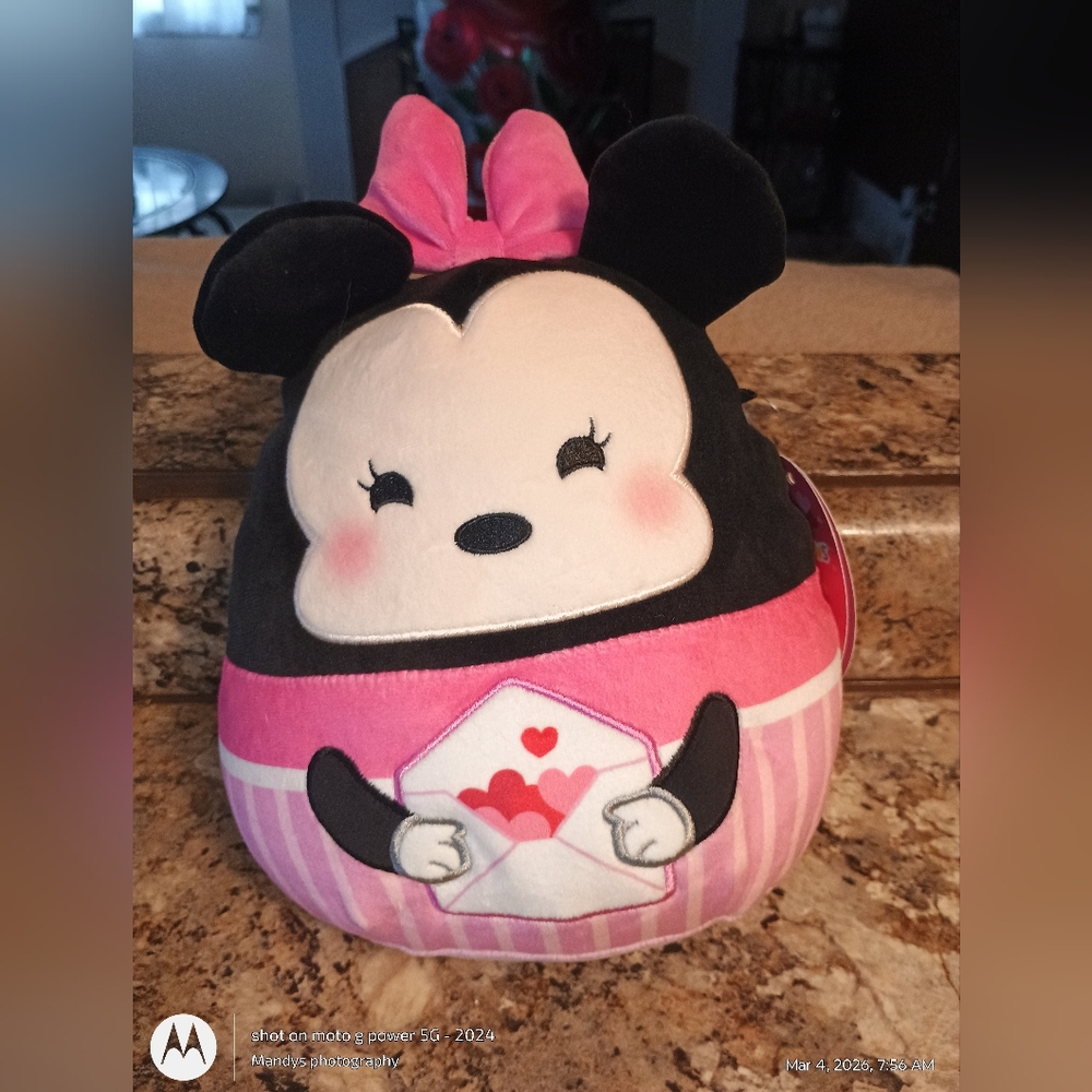 Disney Minnie Mouse Plush Toy - Black, Pink, White